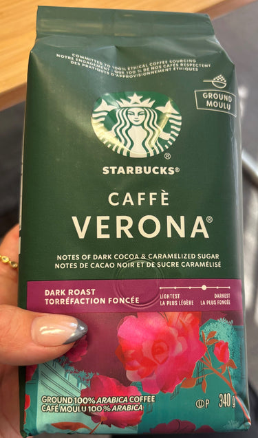 Starbucks Ground Caffe Verona Dark Roast Single Pack* limited offer! - 1 x 340 Grams